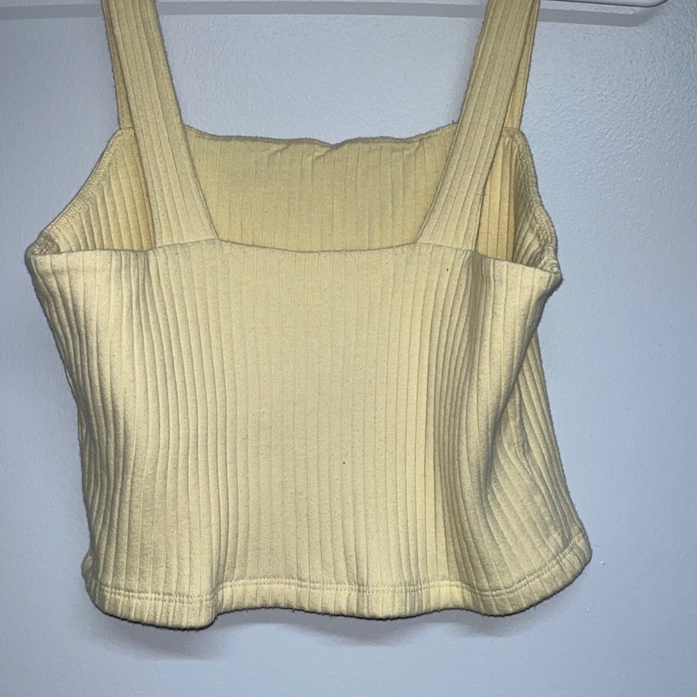American eagle crop top size medium yellow